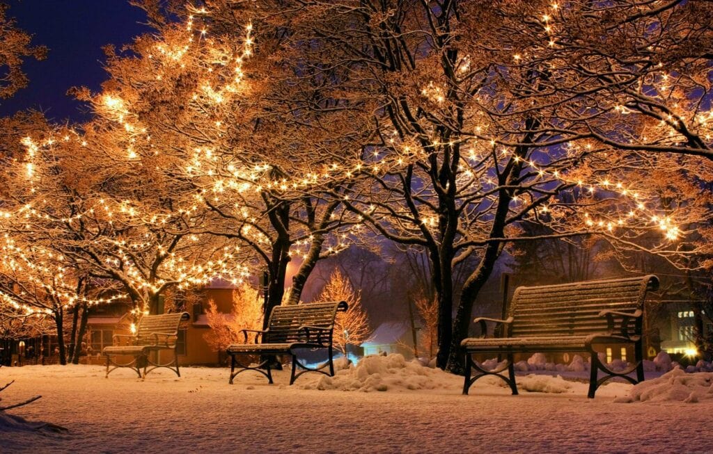 Weihnachtsstimmung vor Eventlocation | Winter Event Frankfurt